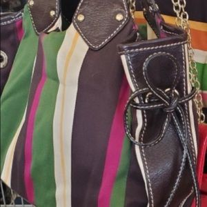 Kate Spade multicolored striped handbag. Amazing condition!